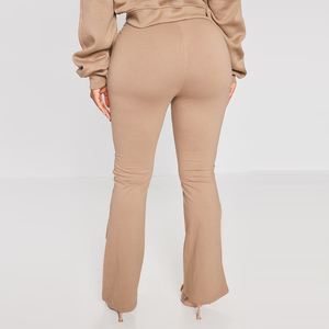 Chándales cálidos de Invierno para mujer con su logotipo 2025, última moda, pantalón de sudor acampanado, conjunto de chándales de lavado ácido - Product Image 2