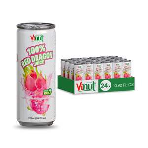 Jus de Dragon Rouge Fraîchement Pressé 100% Sans Sucre, Purée de Pulpe Réelle, Boîtes de 320 ml, Vente en Gros, Marque Privée, Échantillon Gratuit, Vietnam - Product Image 1