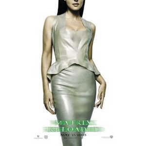 โปสเตอร์ภาพยนตร์ Matrix Reloaded พร้อมชุดเดรสสุดน่าหลงใหล - ของที่ต้องมีสำหรับแฟนๆ! - Product Image 1