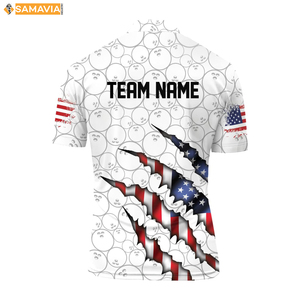 SAMAVIA Club Tournament Bowling Uniforms Sublimated Lightweight Polyester Jerseys USA Style Sports Apparel - Product Image 2