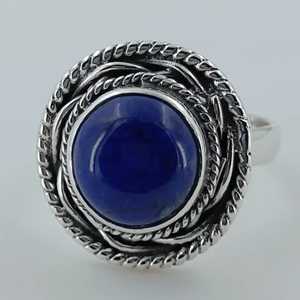 Anillo Boho de Plata de Ley 925 con Piedra Preciosa de Lapislázuli, Hecho a Mano, Azul Natural, Joyería de Piedra de Nacimiento de Septiembre, Regalo de 18K - Product Image 2