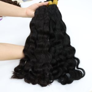 Extensiones de cabello humano de alta calidad, extensiones de cabello Remy ondulado de cuerpo de color a granel, precio al por mayor, OEM OBM - Product Image 3