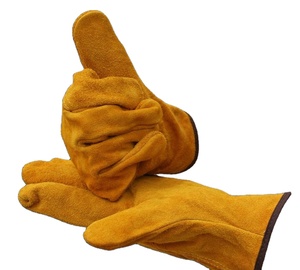 Premium Quality Goat Grain Leather <b>Driver</b> Working <b>Gloves</b> Heavy Duty Hand Protection Adjustable Wristband General Purpose - Product Image 1