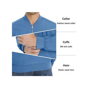 Chaqueta bomber de béisbol clásica para hombre con carcasa cortavientos y forro suave para todas las estaciones - Product Image 6