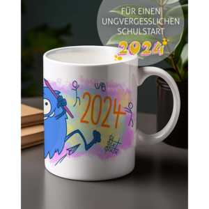 แก้วนักเรียนลายการ์ตูนเพ้นท์มือ ปี 2024 ความจุ 200 มล. ปลอดภัยสำหรับเครื่องล้างจาน แบบเคลือบ เหมาะสำหรับเปิดเทอม นักเรียนชั้นประถมศึกษาปีที่ 1 - Product Image 1