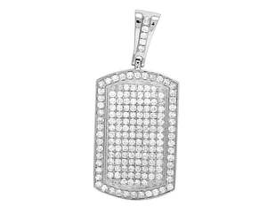 Haute Qualité Élégant Classique Moissanite Diamant Rectangulaire S925 Argent Hip Hop Collier Bijoux Pendentif Charme Pour Hommes - Product Image 1