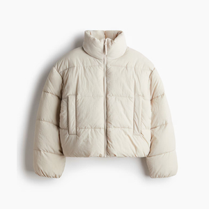 <b>Women's</b> Stylish <b>Lightweight</b> Solid Fabric Waterproof Winter Warm Coat Pullover Outerwear Puffer <b>Jacket</b> Pattern Dyed Plain - Product Image 4