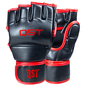 Nouvel arrivage de gants MMA demi-doigt personnalisés en cuir sac de sable gants de frappe UFC Fighting Muay Thai Gants d'entraînement - Product Image 5