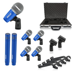 5Core Drum Mic Kit 7 Pcs Kick Bass Tom Snare Dynamic <b>Microphone</b> Instrument Mics Set - Product Image 1