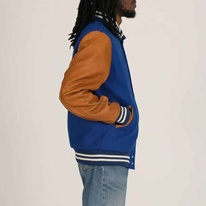 Veste en cuir de dernière génération, broderie en chenille, lettre en laine, bomber, veste universitaire, veste de baseball pour hommes, veste universitaire - Product Image 3