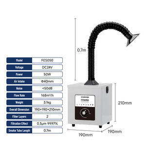 <span class=keywords><strong>Extracteur</strong></span> <span class=keywords><strong>de</strong></span> <span class=keywords><strong>fumée</strong></span> <span class=keywords><strong>de</strong></span> bureau OEM/ODM avec filtre HEPA et réglage par bouton pour la réparation électronique DIY et l'absorption <span class=keywords><strong>de</strong></span> la <span class=keywords><strong>fumée</strong></span> <span class=keywords><strong>de</strong></span> <span class=keywords><strong>soudure</strong></span> - Product Image 3