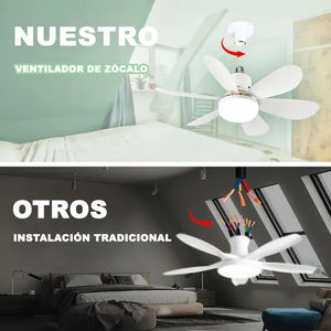 Cozylady Focos LED para Ventiladores 48W Luz LED E26/E27 3000K-6500K con Lámpara de Ventilador de 52cm Luz Cálida y Luz Blanca - Product Image 4