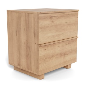 Modern Acacia Decorative Nightstand Rosewood Accent Storage Cabinets with 2 Drawers - Product Image 3