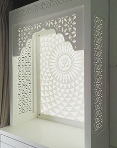 Alta calidad de mármol blanco templo de mármol Pooja Mandir espiritual decoración del hogar - Product Image 3