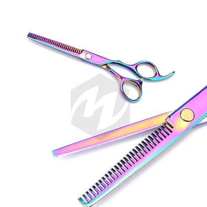 Professional <b>Hair</b> Cutting <b>Thinning</b> Shears Multi Titanium Coated Custom Design Lightweight Stylish <b>Scissors</b> Cutting - Product Image 3