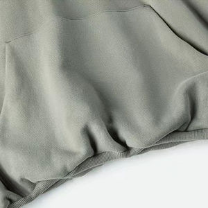 Sweat à capuche blanc lourd épaule tombante hommes sweat 500 460 400 Gsm Logo personnalisé français éponge poids lourd sweat à capuche surdimensionné - Product Image 3