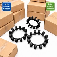 Coupleur adhésif de tampon NBR 12 griffes OEM élément en caoutchouc flexible araignée élastomère alésage 20mm 3000 RPM pour accouplements d'arbre d'impression
