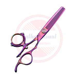 Tijeras de afeitar con mango giratorio para corte de pelo de peluquero profesional, tijeras de acero inoxidable, herramientas para el cabello de peluquero - Product Image 2