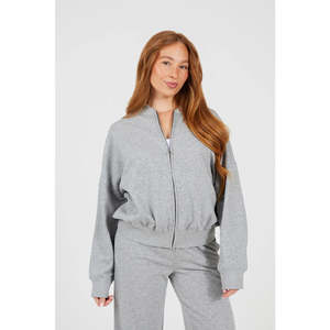 Sweat-shirts en molleton de coton vierges en gros, coupe ample, avec logo personnalisé, col rond, pour femme - Product Image 4