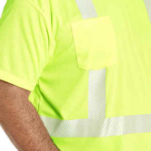 Premium Looking Best Price Polo Reflect Shirt 100% Poliéster Hi Viz Camisa de seguridad con cinta reflectante de trabajo - Product Image 3
