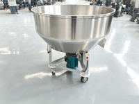 Mélangeur d'aliments pour animaux vertical automatique en acier inoxydable de 200 kg, machine à mélanger les granulés pour l'élevage de bétail et de volailles