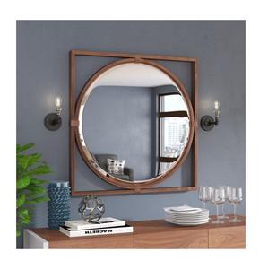 Handcrafted Mango <b>Wooden</b> Framed Wall <b>Mirror</b> Manufacturer and Exporter Home Wall Decorative <b>Wooden</b> <b>Mirror</b> - Product Image 1