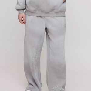 Nouvelle mode 2026 Streetwear surdimensionné lourd lavé survêtement en détresse acide lavage fermeture éclair à capuche ensemble pour hommes - Product Image 5