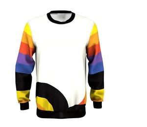 Venta al por mayor de los hombres Puffer Pullover Sudaderas Poliéster Cuello redondo Color sólido Temporada de invierno Teñido liso con técnica de sublimación - Product Image 2