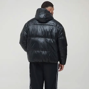 Chaqueta Acolchada con Capucha para Hombre, Personalizada al por Mayor, Manga Larga, Lisa, Teñida, Gruesa, Acolchada, para Mantener el Calor, Abrigo de Plumón de Lujo - Product Image 5