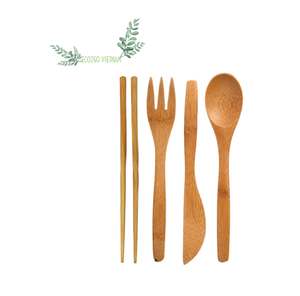 Oferta caliente Venta Precio más barato Juego de cubiertos de bambú/Juego de cubiertos de bambú de viaje/Juego de cubiertos de bambú natural Hecho en Eco2go Vietnam - Product Image 3