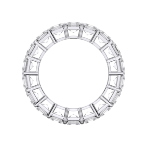 7.00กะรัต F-G/เทียบกับสายรัดเพชรที่ปลูกโดย Asscher ทำจากทองคำขาวสำหรับเธอ - Product Image 3