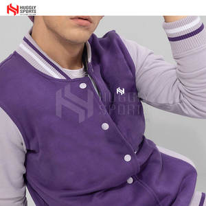 Venta caliente por encargo 100% algodón hombres Letterman chaqueta Stand Collar con logotipo personalizado precio razonable abrigo de invierno - Product Image 5