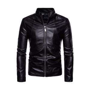 Chaqueta de cuero con logotipo personalizado de calidad superior Estilo único Secado fácil Tasa de fábrica Tendencia Moda Cierre de cremallera Técnica lavada - Product Image 5