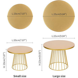 Meilleur présentoir à gâteau en métal de haute qualité Porte-cupcakes au fini or Plateau à dessert pour mariage et anniversaire - Product Image 6