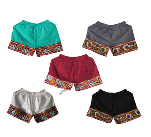 Precio de fábrica pantalón corto bohemio Hippie corto para mujer hecho a mano corto ropa de noche corto playa verano corto - Product Image 1