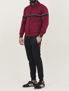 ชุดกีฬาผ้าฝ้ายขนแกะสำหรับผู้ชายชุดวอร์มสำหรับวิ่งแขนยาวระบายอากาศได้ดีไซส์ใหญ่พิเศษสำหรับฤดูหนาว - Product Image 4