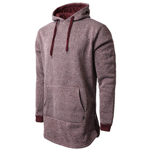 Custom <b>Fleece</b> <b>Longline</b> Hoodie For <b>Women</b> OEM Pullover With Extended Fit Private Label Supplier For Gym Casual And Winter - Product Image 1