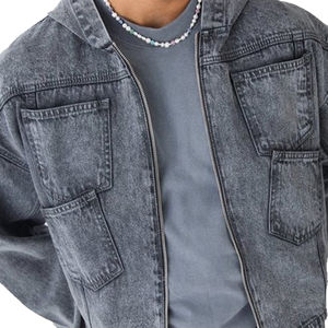 Sweat-shirts en denim pour hommes tendance et très vendus, 100% coton, teinture unie, respirant, haute qualité, mode, prix de gros bon marché - Product Image 6