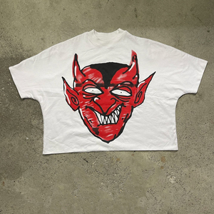 Camisetas de gran tamaño 100% algodón para hombre, logotipo personalizable, hombro caído, peso pesado, patrón sólido, estilo Hip Hop de alta calidad, cuello redondo - Product Image 2