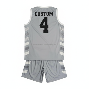 Ensemble de maillots de basket-ball pour hommes en gros, maillots et shorts de basket-ball pas chers pour jeunes, uniformes personnalisés pour femmes, ensembles d'uniformes de basket-ball - Product Image 2