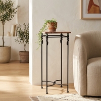 Table d'appoint moderne en fer et marbre, mobilier d'appoint de luxe, table d'appoint en fer faite à la main pour hôtel, restaurant, fournisseur de mobilier d'intérieur