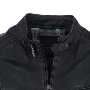 Concevez vos propres vestes en cuir à la mode pour les hommes Nouveau style Veste en cuir de haute qualité pour les hommes au meilleur prix Service OEM - Product Image 5