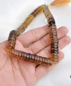 กะรัต571.65เบียร์ควอตซ์แรเงาเหลี่ยมเพชรพลอย1เส้นสำหรับทำเครื่องประดับที่ดีทำอัญมณีธรรมชาติ - Product Image 4