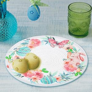 High Quality Rabbit Butterfly Embroidery <b>Beaded</b> <b>Placemat</b> Top Tabletop Kitchen Home Decor Very Low Price - Product Image 4