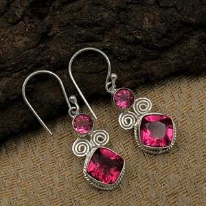 Boucles d'oreilles clous en argent sterling 925 plaqué or avec tourmaline rose, certifiées IGI, bijoux pour femme, cadeau pierre de naissance d'octobre - Product Image 4