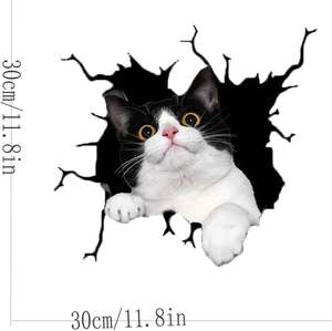 Zpahq tuksedo kucing stiker pemecah mobil, stiker otomatis vinil 3D tahan air untuk dinding Laptop mobil truk jendela - Product Image 2