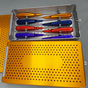 Instrumentos de cirugía ósea profesional Cureta de hueso Cureta quirúrgica de acero inoxidable de 170mm de largo con mango recubierto de titanio - Product Image 3