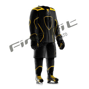 Uniformes personalizados de algodón de alta calidad para jugadores de hockey sobre hielo, conjuntos de equipos para hombres y mujeres, trajes de diseño personalizados OEM disponibles - Product Image 5