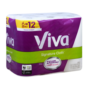 Toallas de papel de tela Viva Signature, seis rollos grandes, nueve rollos regulares, oferta al por mayor, el precio más barato a granel - Product Image 6