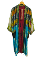 Robe portefeuille indienne tunique sari robe robe de mariée robe de maternité robe cadeau robe de plage fête porter indien imprimé soie sari kimono,